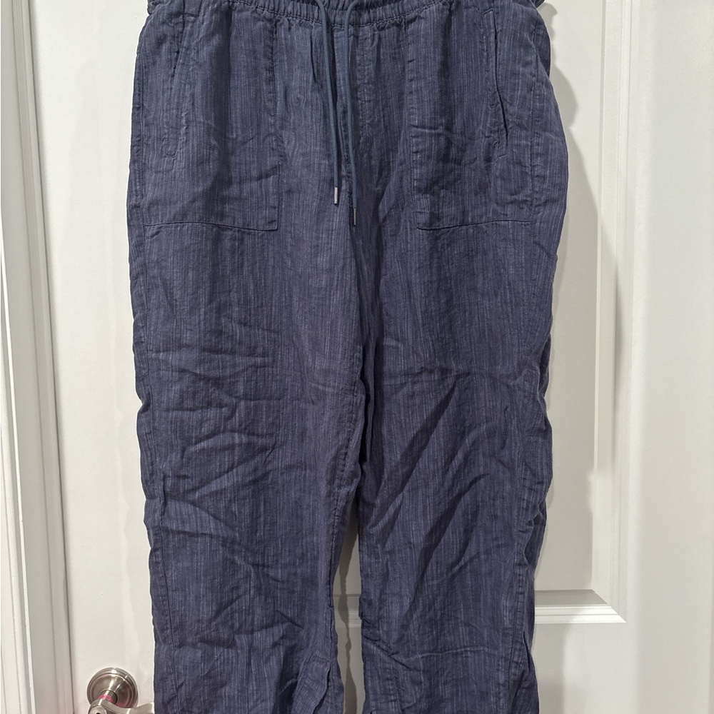 Athleta Blue Cargo Pants Relaxed Fit